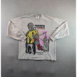 Warren Lotas T Shirt Mens XL Gray "Outbound" MacArthur Park Graphic‎ Long Sleeve